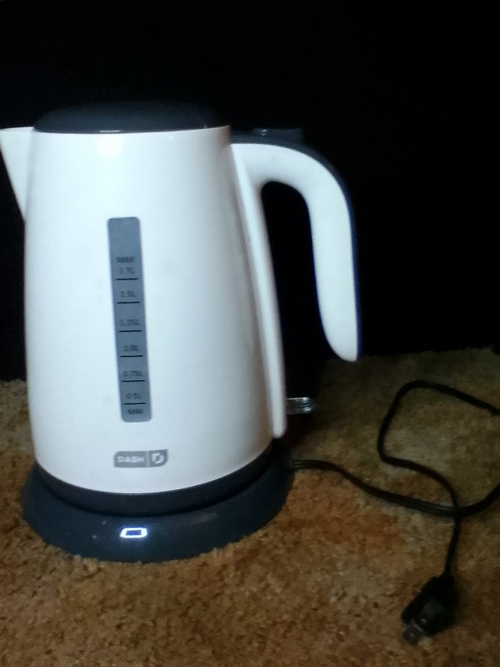 Ash White Electric Kettle - 1.7L Cordless Portable Kettle